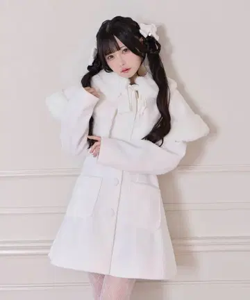 Honey cinammon 에코 퍼 볼레로 A라인 코트