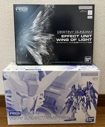 RG 데스티니 건담 티타늄 피니쉬 & 빛의 날개 세트