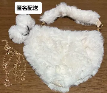 화이트 퍼 숄더백