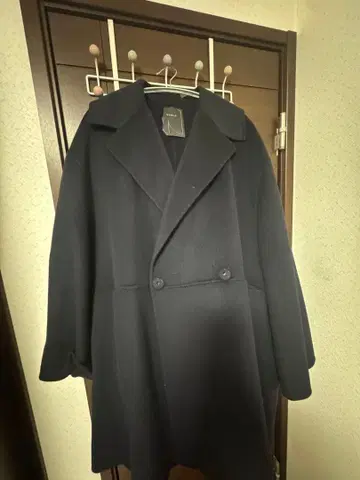 NOBLE 네이비 더블 브레스트 코트