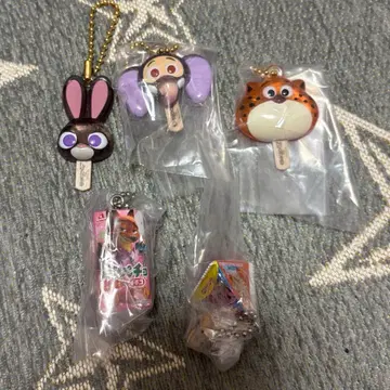 주토피아 아이스캔디 참, 팩앤초 미니어처 참 5종 세트