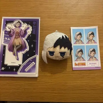 Dr.STONE 이시가미 센쿠 아크릴 스탠드 봉제 인형 키링