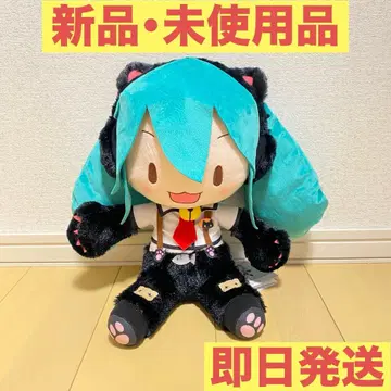 [ 하츠네 미쿠 ] 후와푸치 LL 봉제 인형 하츠네 미쿠 냥코