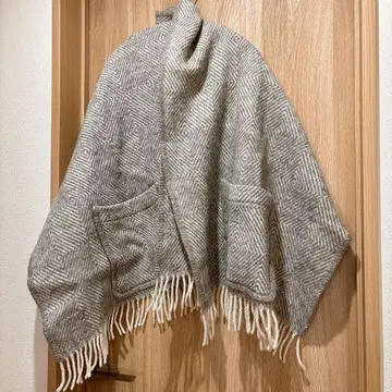 라푸안칸크리 포켓 부착 숄 대형 스톨