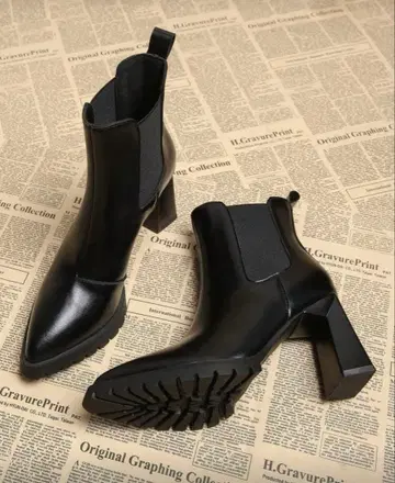 미사용 새상품 스틸레토 사이드 고어 부츠