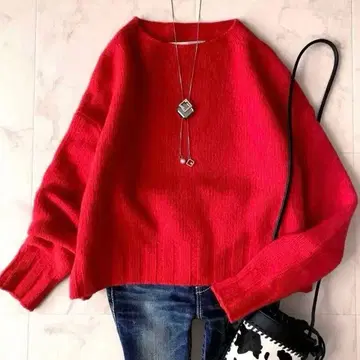 새상품급 에스트네이션 포근한 캐시미어 부드러운 숏 기장 니트 루즈핏