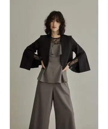 슬릿 슬리브 노카라 자켓 포멀 9호