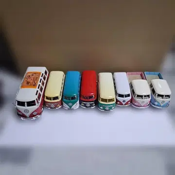 Volkswagen 버스 미니카 9대 세트