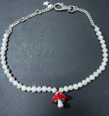 twojeys 버섯 펄 목걸이 레어템