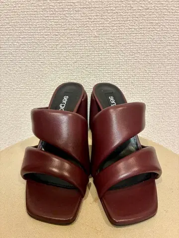 Sergio Rossi 셀시오 로시 버건디 샌들 37