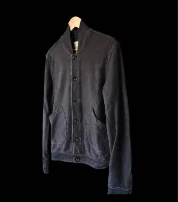 빈티지55 다크 그레이 버튼 달린 가디건 이탈리아제