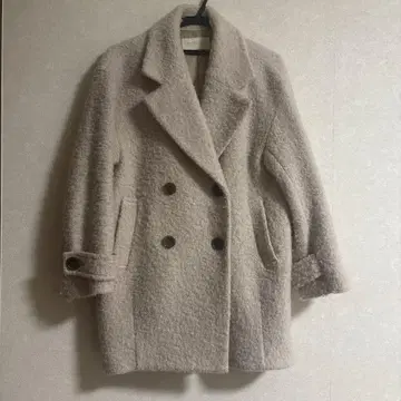 PROPORTION 베이지 더블 브레스트 코트