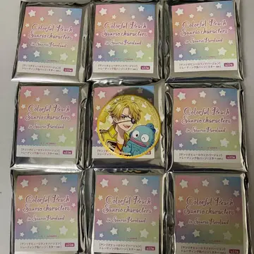 컬러풀 피치 타츠 캔뱃지 9개 산리오