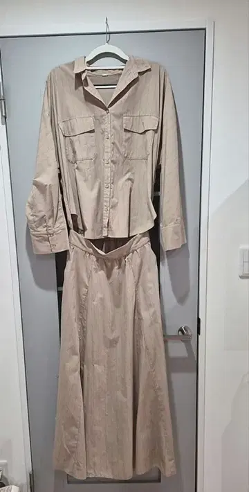 Mila Owem 스트라이프 셔츠 원피스