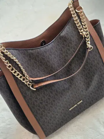 MICHAEL KORS 마이클코어스 체인 토트백 브라운 MK