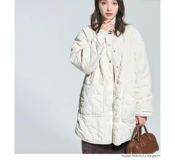 택 없음 새상품 리버서블 퍼 퀼팅 미들 코트/S