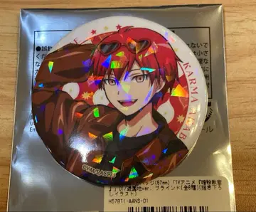 암살교실 x 요미우리랜드 홀로그램 캔뱃지 아카바네 카르마