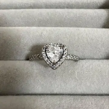 판도라 하트 모양 반지 실버 925