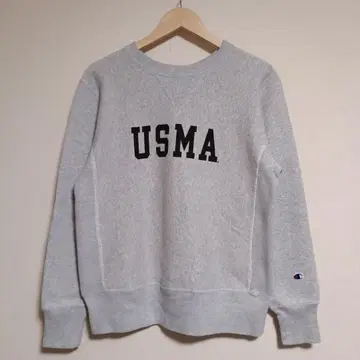 BEAMS USMA 리버스 위브 맨투맨 앞V 별주