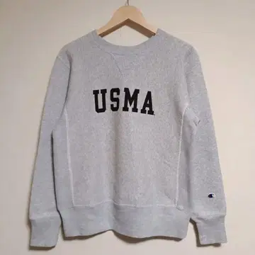 BEAMS USMA 리버스 위브 맨투맨 앞V 별주