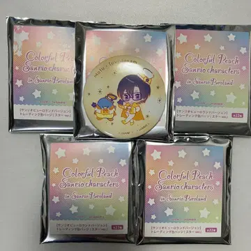 컬러풀 피치 모후 캔뱃지 5개 산리오
