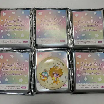 컬러풀 피치 타츠 군 캔뱃지 6개 산리오