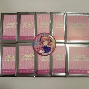 컬러풀 피치 노아 캔뱃지 10개 산리오