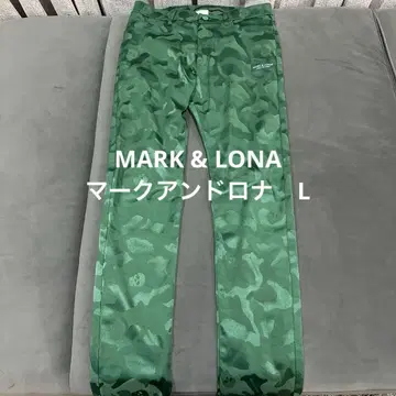 [ MARK & LONA ] 카모 패턴 팬츠 그린 L 사이즈