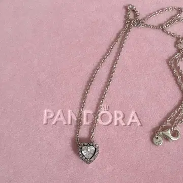 PANDORA 하트형 목걸이 925 실버