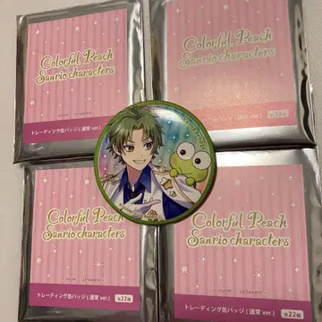 컬러풀 피치 시바 캔뱃지 4개 산리오