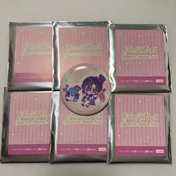 컬러풀 피치 모후 캔뱃지 6개 산리오