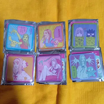 이토 준지 x 산리오 스퀘어 캔뱃지 전 6종 세트 패러디 토미에