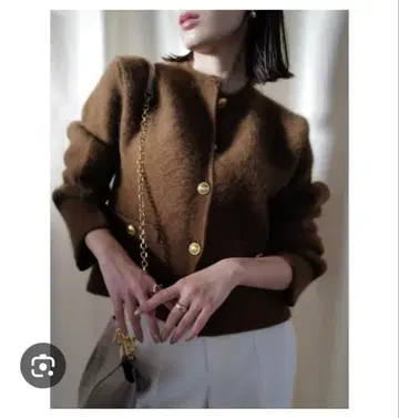 anuans 라쿤 블렌드 노카라 니트 자켓