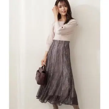 PROPORTION BODY DRESSING 레이스 플레어 스커트