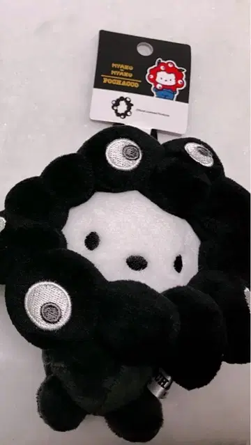 간사이 만박 검은 미야쿠미야쿠 봉제 인형 블랙 포차코 카라비너 포함 1개