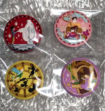 디즈니 자수 캔뱃지 4개 세트