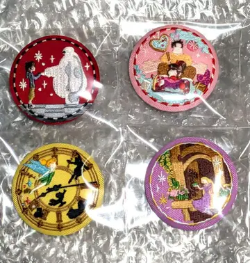 디즈니 자수 캔뱃지 4개 세트