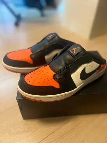 조던 1 슬립온 오렌지/블랙