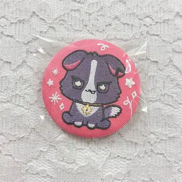 니지산지 IMPACT 자수 캔뱃지 보라색 버섯