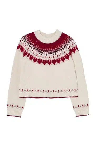 Her lip to Heart Fair Isle Knit Pullover