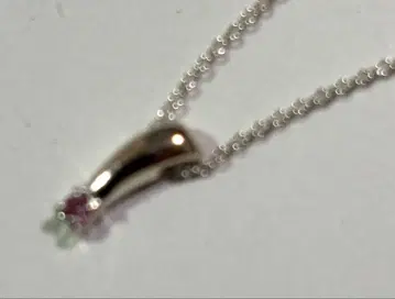 실버 925 핑크 스톤 목걸이