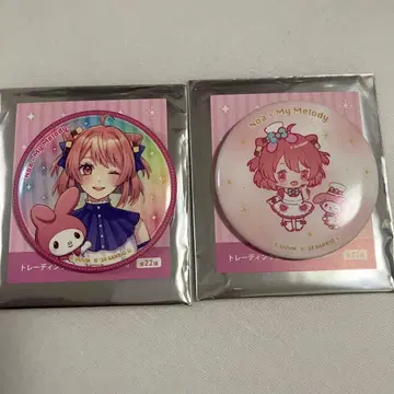 컬러풀 피치 노아 캔뱃지 2개 산리오