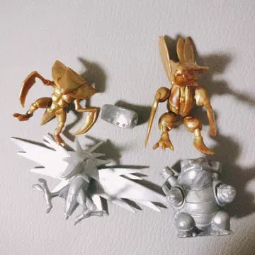 포켓몬 고무 인형 금은 피규어 썬더 거북왕 가부토