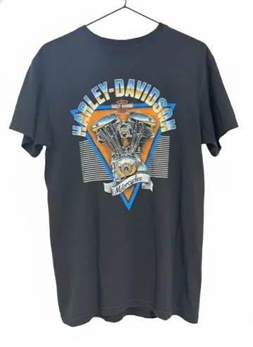 [격조 높은] 셔블 헤드 T셔츠 | 빈티지 할리 엔진 아메카지 블랙