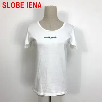 A6184 슬로브 이에나 반팔 T셔츠 상의 면 프린트 화이트 F