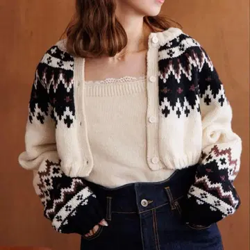 [ flower ] 노르딕 앙상블 니트 아이보리