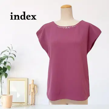 zC41 [ M ] index 프렌치 소매 티셔츠 풀오버 비쥬