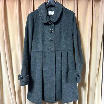 올리브 데 올리브 그레이 코트 A라인 코트