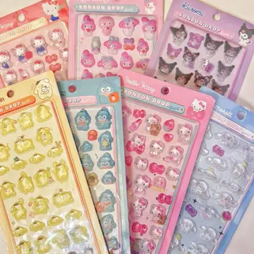 봉봉 드롭 씰풍 산 리오 7장 세트 모음!! 본드로 신상품