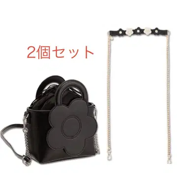 MARY QUANT 스무스 BIG 데이지 숄더 & 오크메탈 숄더 벨트